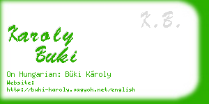 karoly buki business card