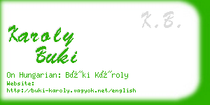 karoly buki business card